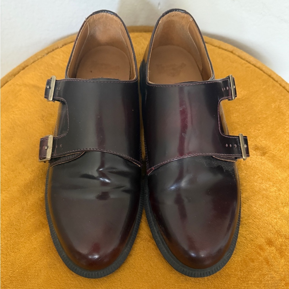 Doc Martens Pandora burgundy leather unisex Womens US7, Mens US5